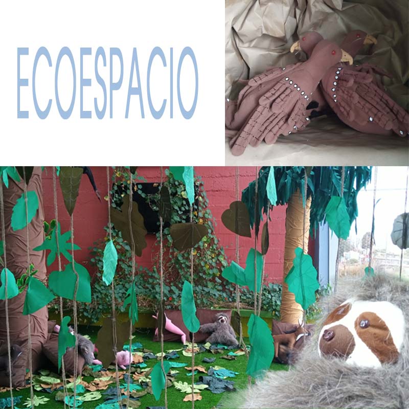 Conclusión de la instalación de la Intervención artística sobre Fauna Boliviana en el espacio ECOLAB